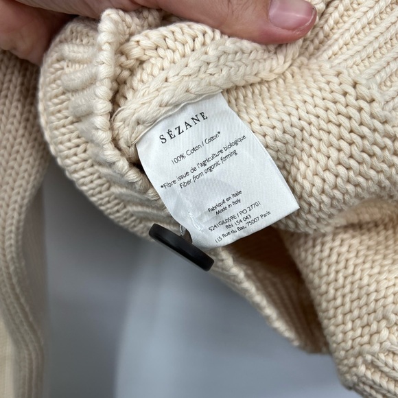 Sézane Titouan Cardigan Natural Organic Cotton - Picture 8 of 8
